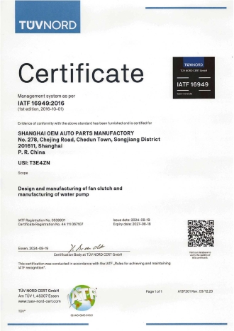 TUV NORD CERTIFICATE 2024